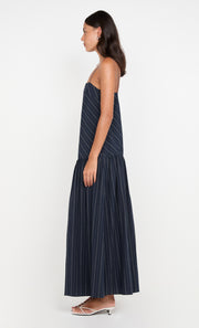 PEYSON MAXI DRESS - INK/ IVORY STRIPE