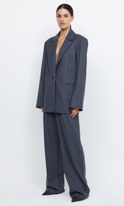 PINE WIDE LEG PANT - CHARCOAL PINSTRIPE