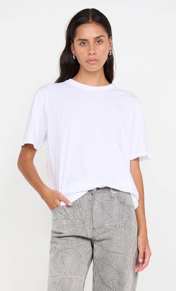 PIP WASHED TEE - WHITE