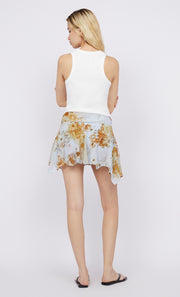 Rahni Mini Skirt in Antique Denim Floral by Bec + Bridge