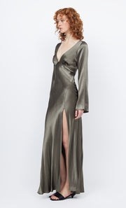 Ren Long Sleeve Maxi Prom Bridesmaid Dress in Dark Willow by Bec + Bridge