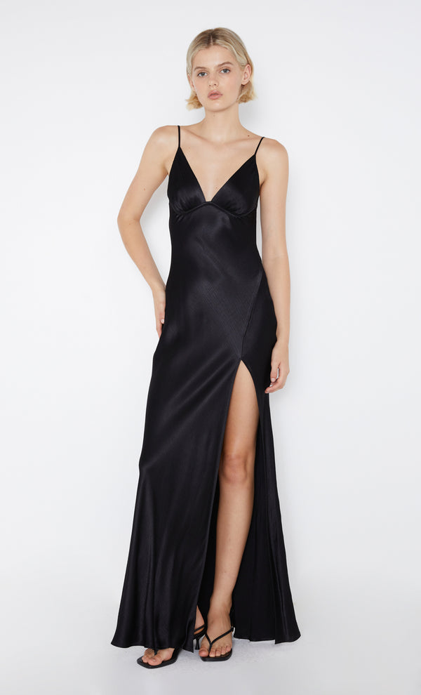 Ren Split Maxi Dress in Black by Bec + Bridge