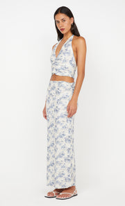 RIVA HALTER TOP - PORCELAIN FLORAL