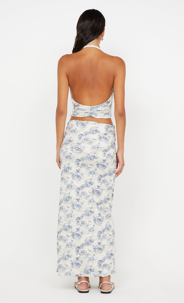 RIVA HALTER TOP - PORCELAIN FLORAL