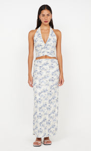 RIVA HALTER TOP - PORCELAIN FLORAL