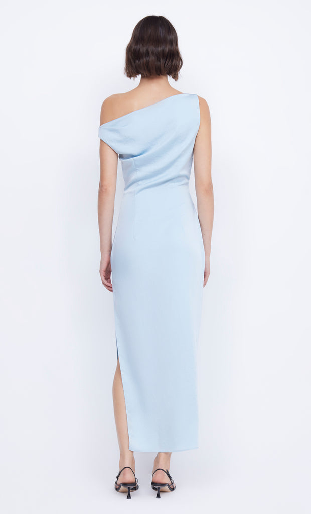 Rochelle Asym Maxi Bridesmaid Prom Dress in Dolphin Blue by Bec + Bridge