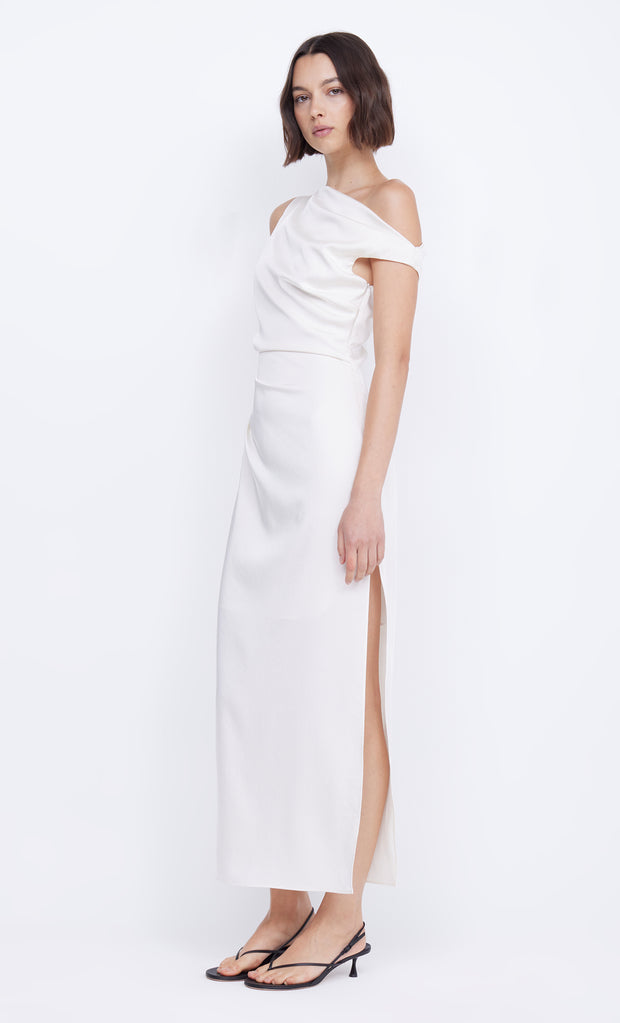 Rochelle Asym White Ivory Once Shoulder Dress Bridal by Bec + Bridge