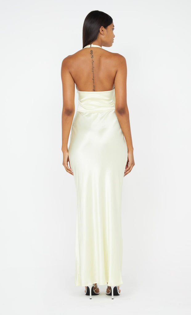 Sabia Twist Maxi Dress in Ice Yellow by Bec + Bridge