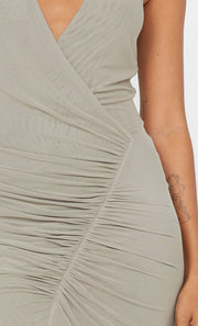 Sania Halter Dress in Taupe by Bec + Bridge