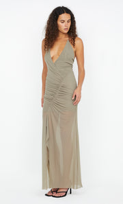 Sania Halter Dress in Taupe by Bec + Bridge