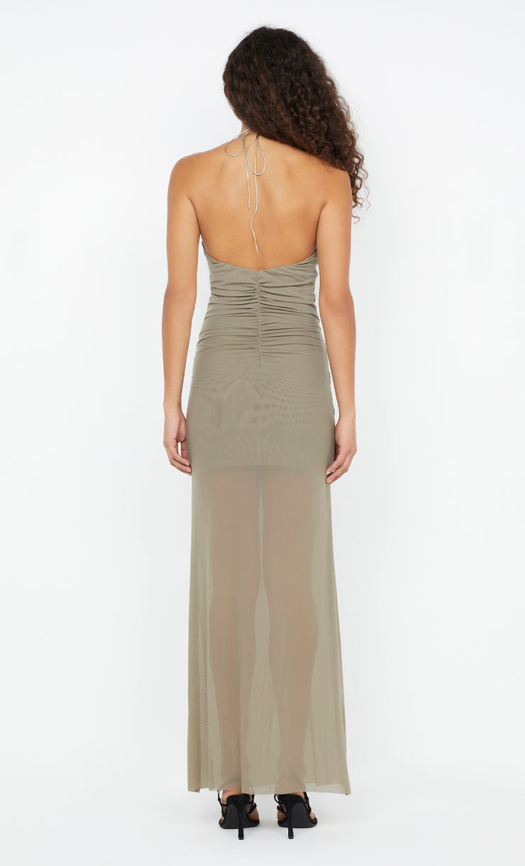 Sania Halter Dress in Taupe by Bec + Bridge