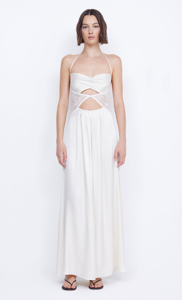 Santal Halter White Lace Detail Dress Prom by Bec + Bridge