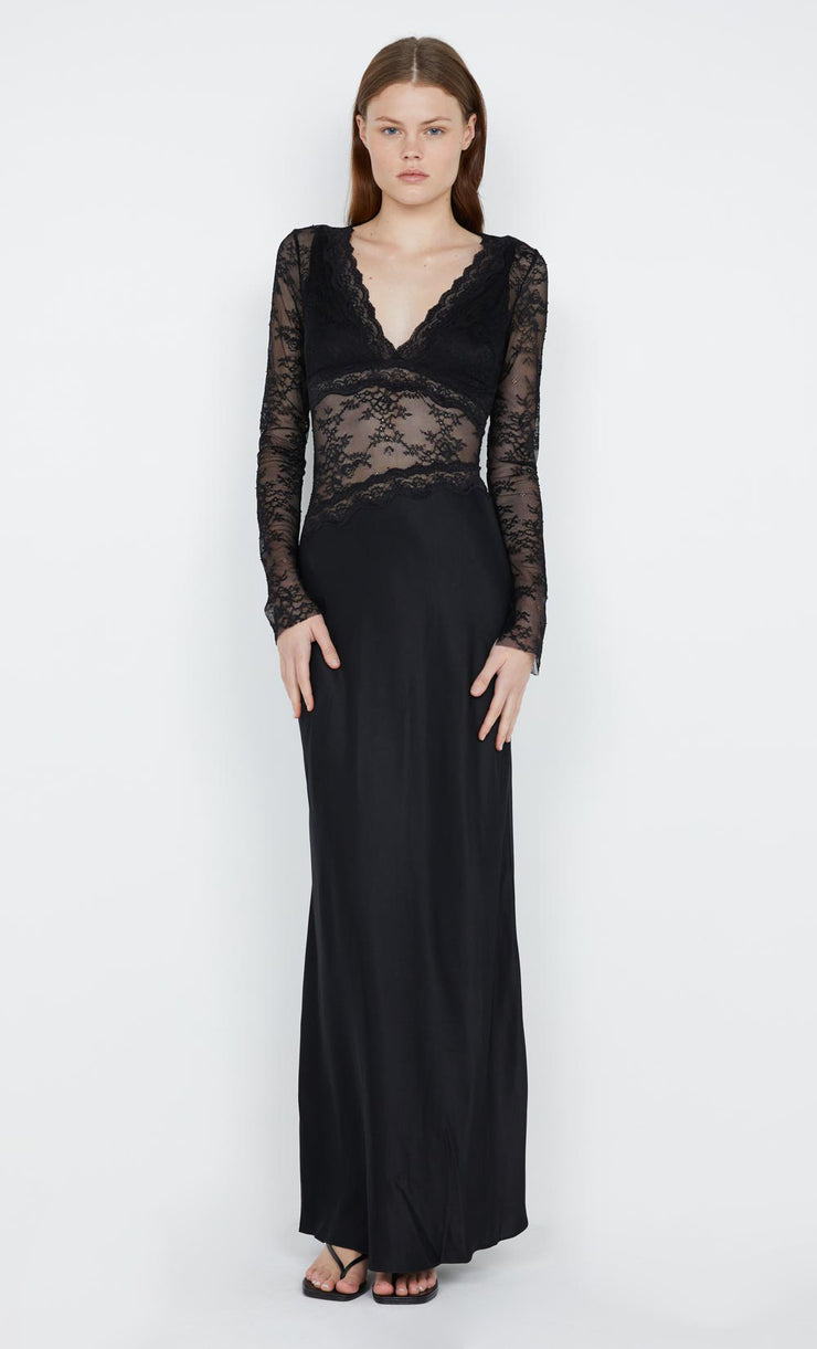 Sashay Long Sleeve Maxi Dress in Black by Bec +Bridge