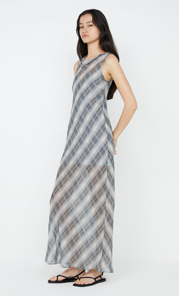 Seanna Boatneck Dress in Storm Check by Bec + Bridge