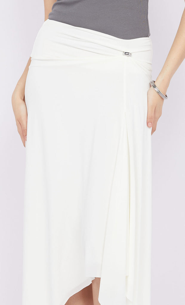 SERAPHINA MIDI SKIRT - WHITE