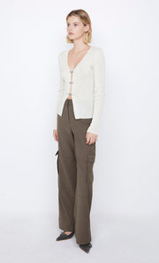 SHELBY CLASP CARDIGAN - IVORY