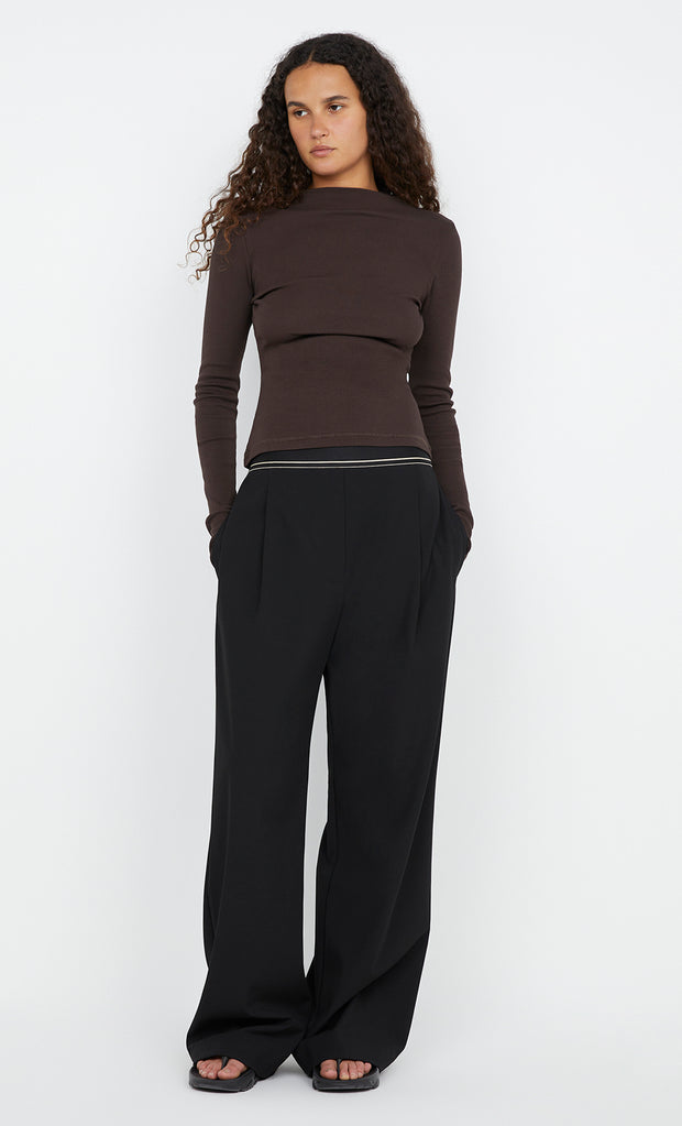 Siera Long Sleeve Top in Dark Chocolate by Bec + Bridge