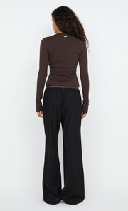 Siera Long Sleeve Top in Dark Chocolate by Bec + Bridge