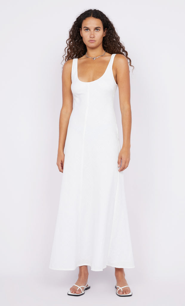 Steffi Scoop Neck Dress in White by Bec + Bridge