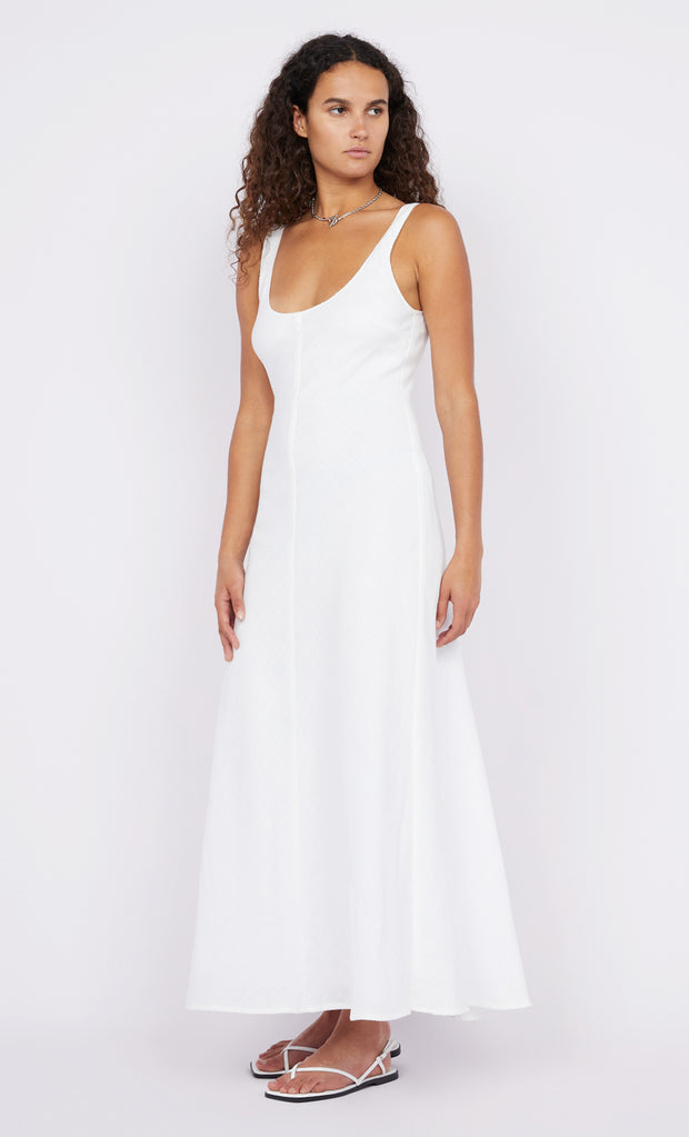 Steffi Scoop Neck Dress in White by Bec + Bridge