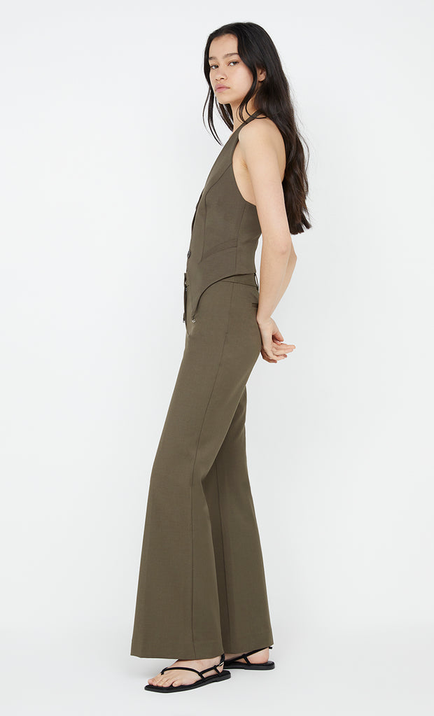 Teri Bootleg Pant in Olive by Bec + Bridge