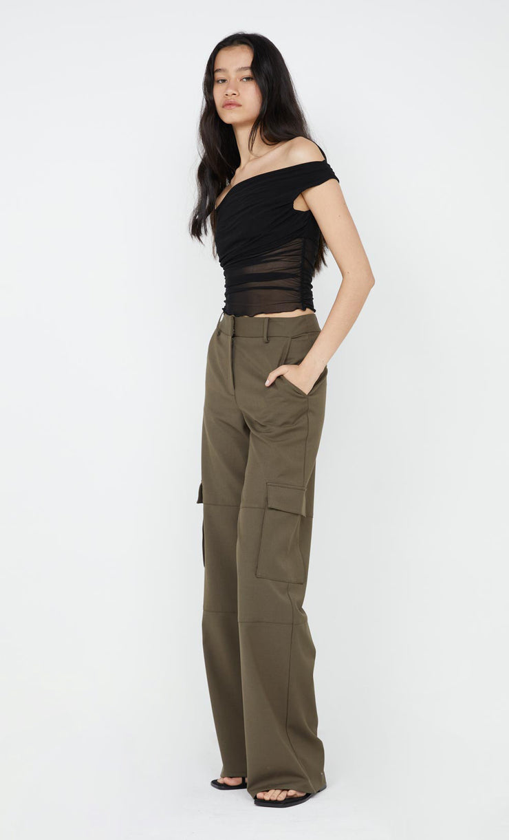 TERI POCKET PANT - OLIVE