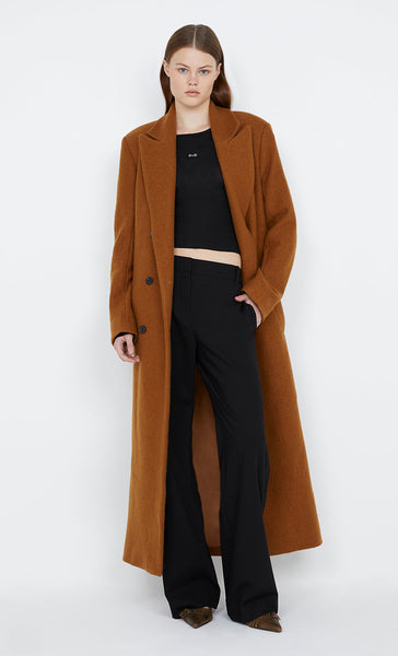 TEYANA BELTED COAT TOFFEE