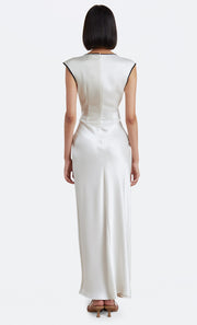 KIMBERLY V MAXI DRESS - IVORY/CHAMPAGNE