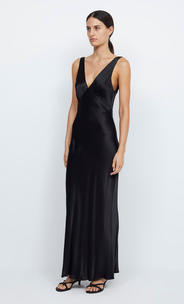 Moon Dance Verona V Neck Bridesmaid Prom Dress in Black by Bec + Bridge