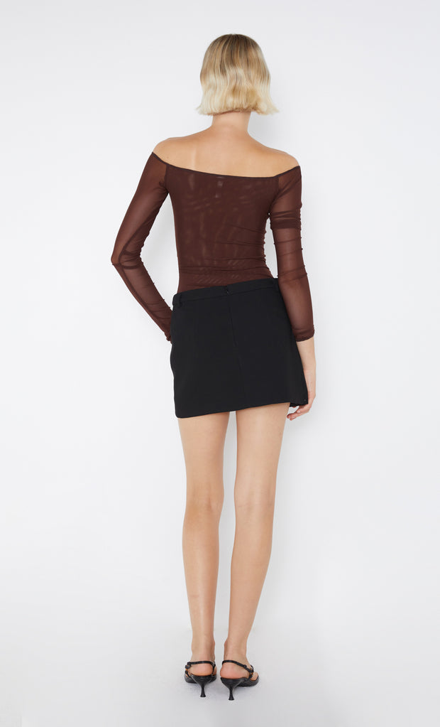 Wilder Wrap Mini Skirt in Black by Bec + Bridge