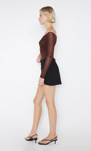 Wilder Wrap Mini Skirt in Black by Bec + Bridge