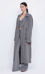 Yvonne Trench Coat in Elephant Grey by Bec + Bridge