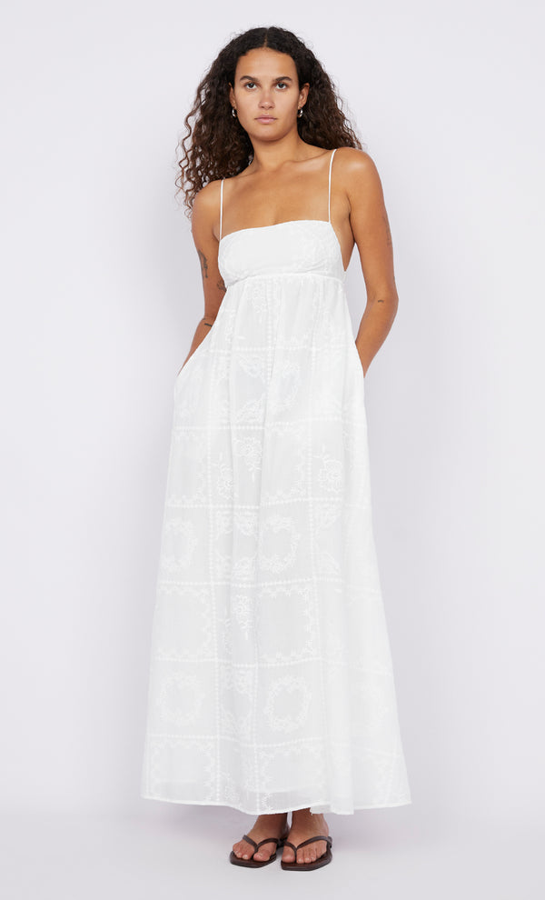 Zalea Maxi Dress in White by Bec + Bridge