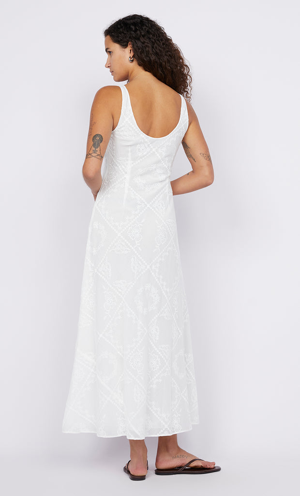 Zalea Scoop Neck Dress in White by Bec + Bridge