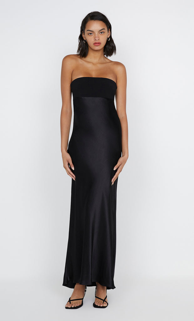 Zari Strapless Dress in Black by Bec + Bridge