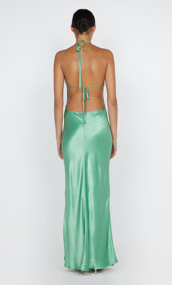 Zariah Halter Maxi Backless Dress in Green Apple by Bec + Bridge