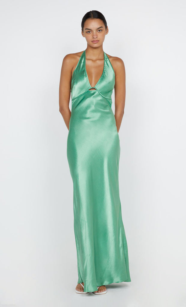 Zariah Halter Maxi Backless Dress in Green Apple by Bec + Bridge