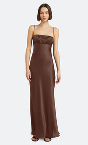 AMBER MAXI DRESS - CHOCOLATE