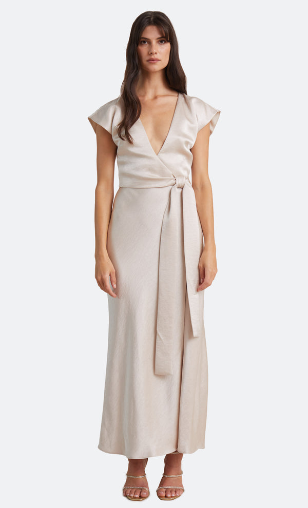 THE DREAMER WRAP DRESS - SAND