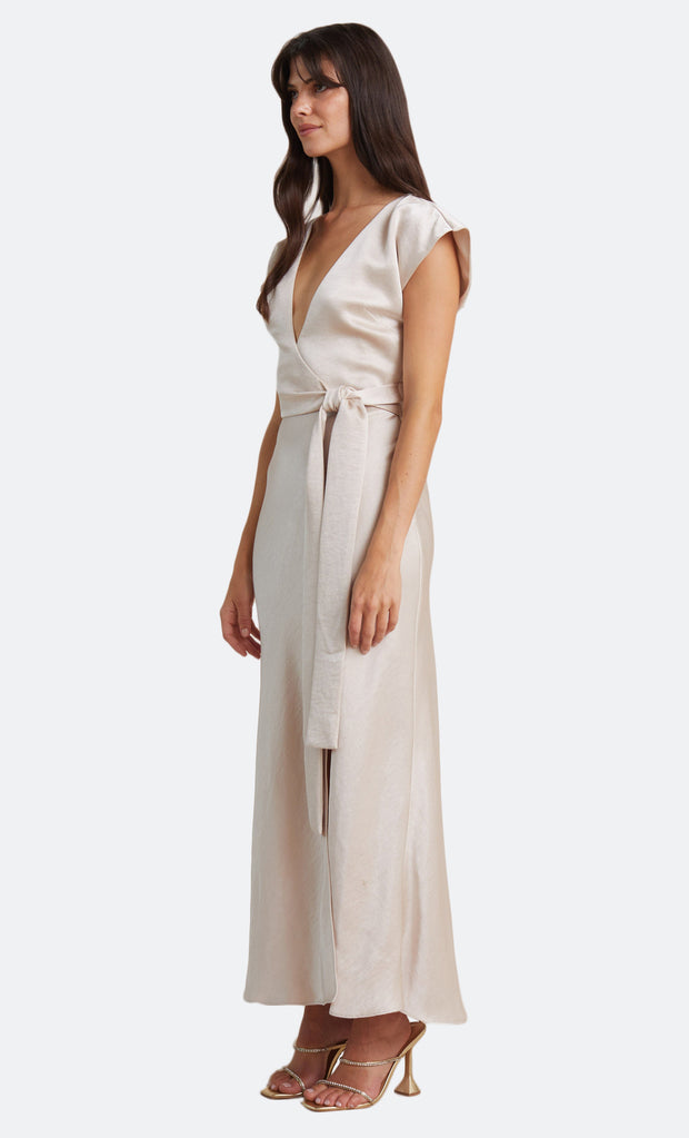 THE DREAMER WRAP DRESS - SAND