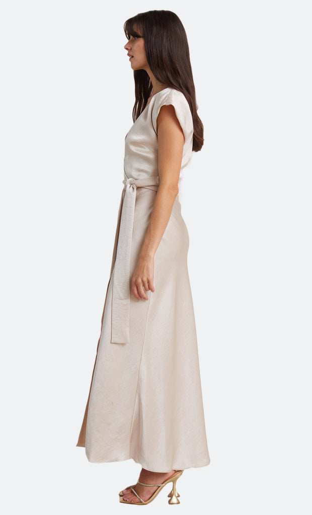 THE DREAMER WRAP DRESS - SAND