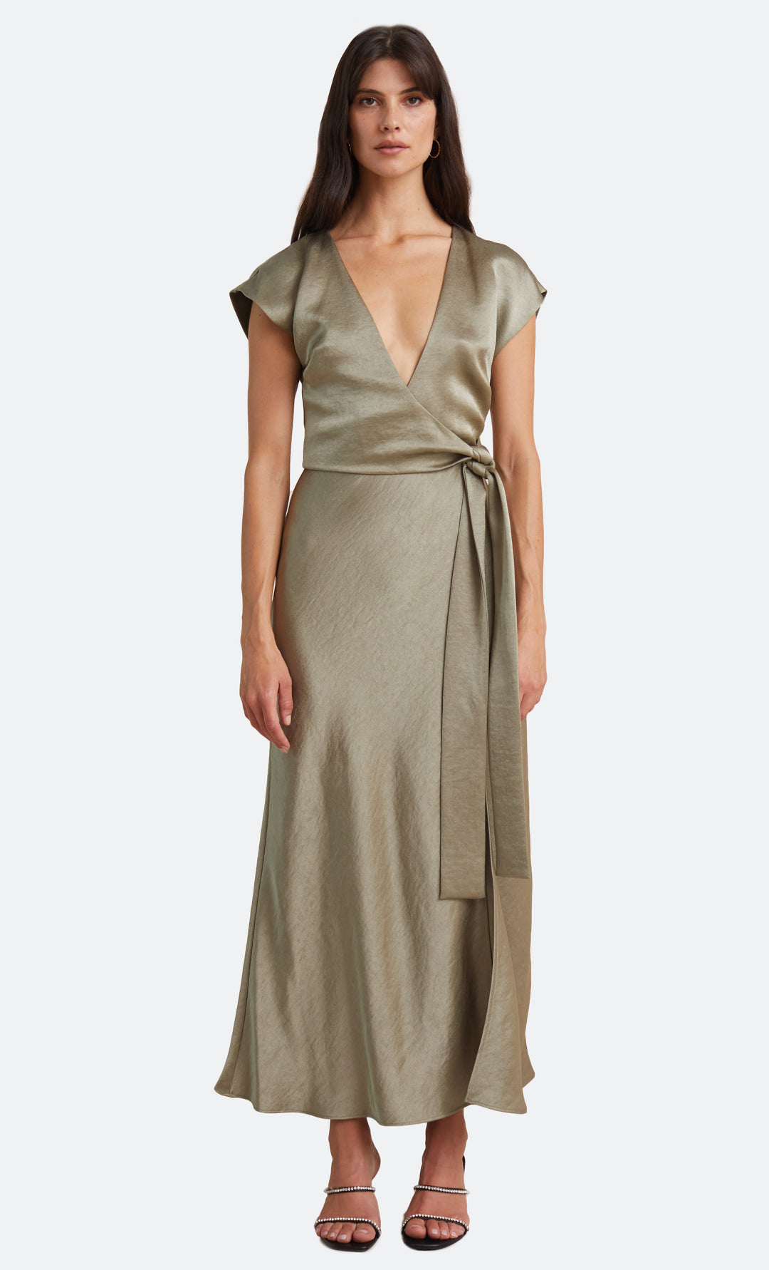 the dreamer wrap dress sage