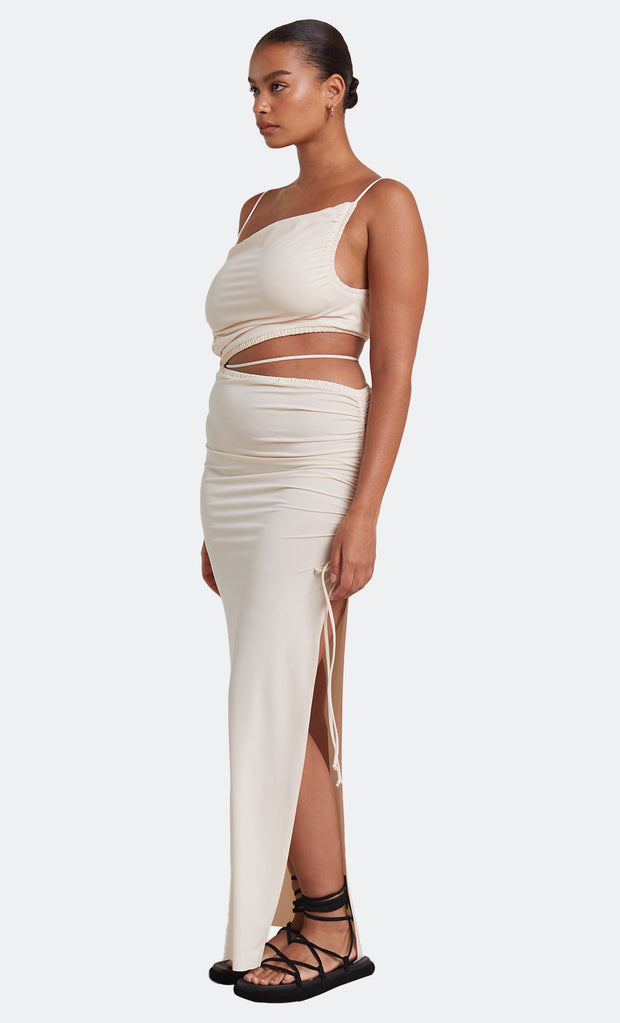 Dilkon Cutout Maxi Dress in Shell by Bec + Bridge