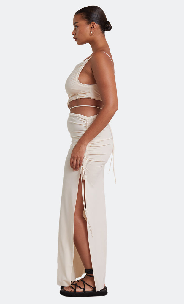 Dilkon Cutout Maxi Dress in Shell by Bec + Bridge