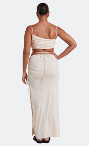 Dilkon Cutout Maxi Dress in Shell by Bec + Bridge