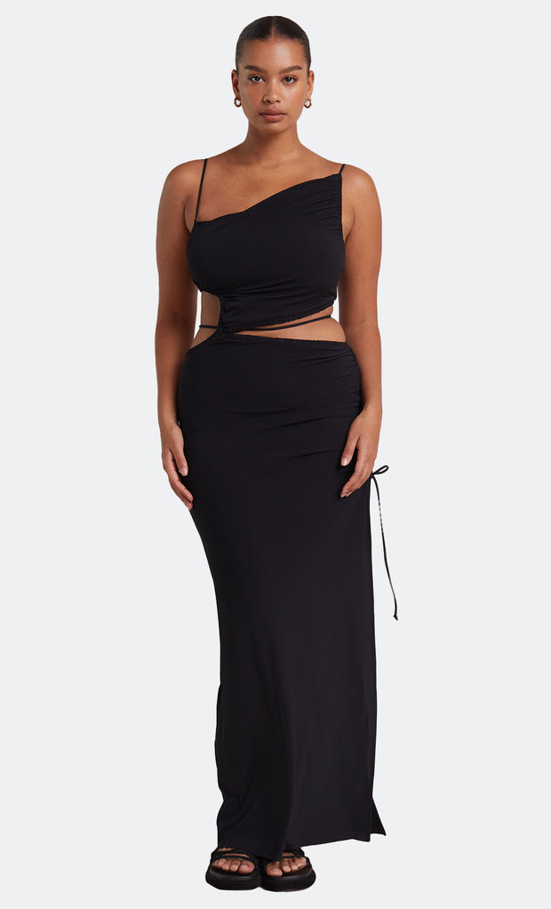 DILKON MAXI DRESS - BLACK