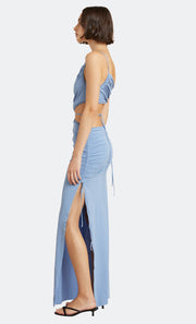 Dilkon Maxi Cutout Dress Asym Gigi Hadid in Dusk Blue by Bec + Bridge