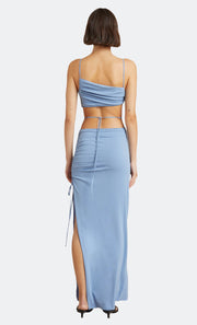 Dilkon Maxi Cutout Dress Asym Gigi Hadid in Dusk Blue by Bec + Bridge