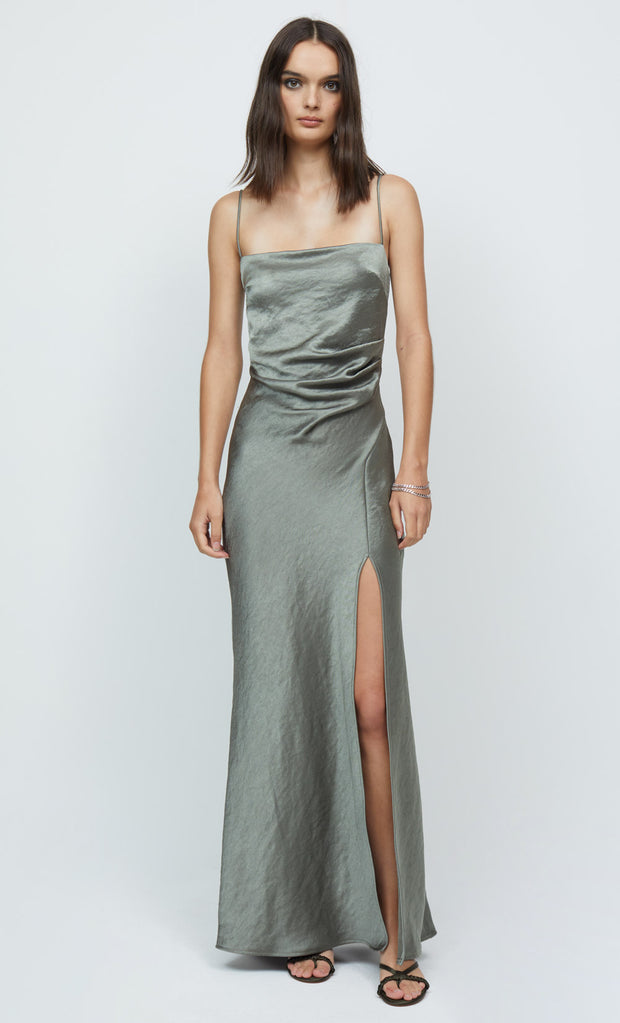 NADIA MAXI DRESS - DARK OLIVE