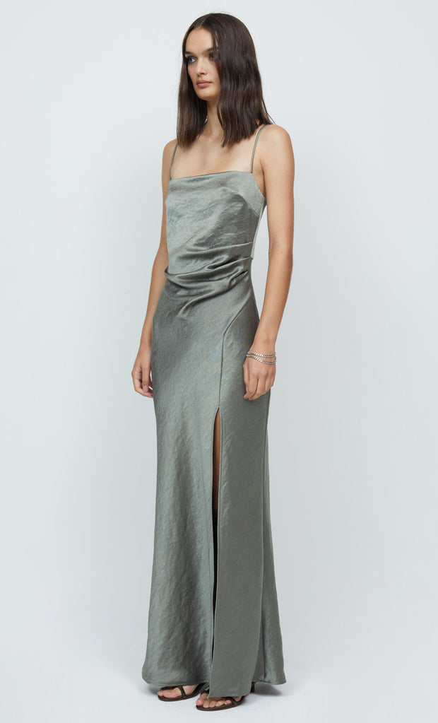 NADIA MAXI DRESS - DARK OLIVE